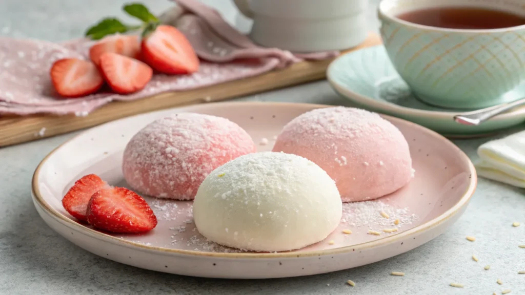 Mochi with Strawberry Cream Cheese