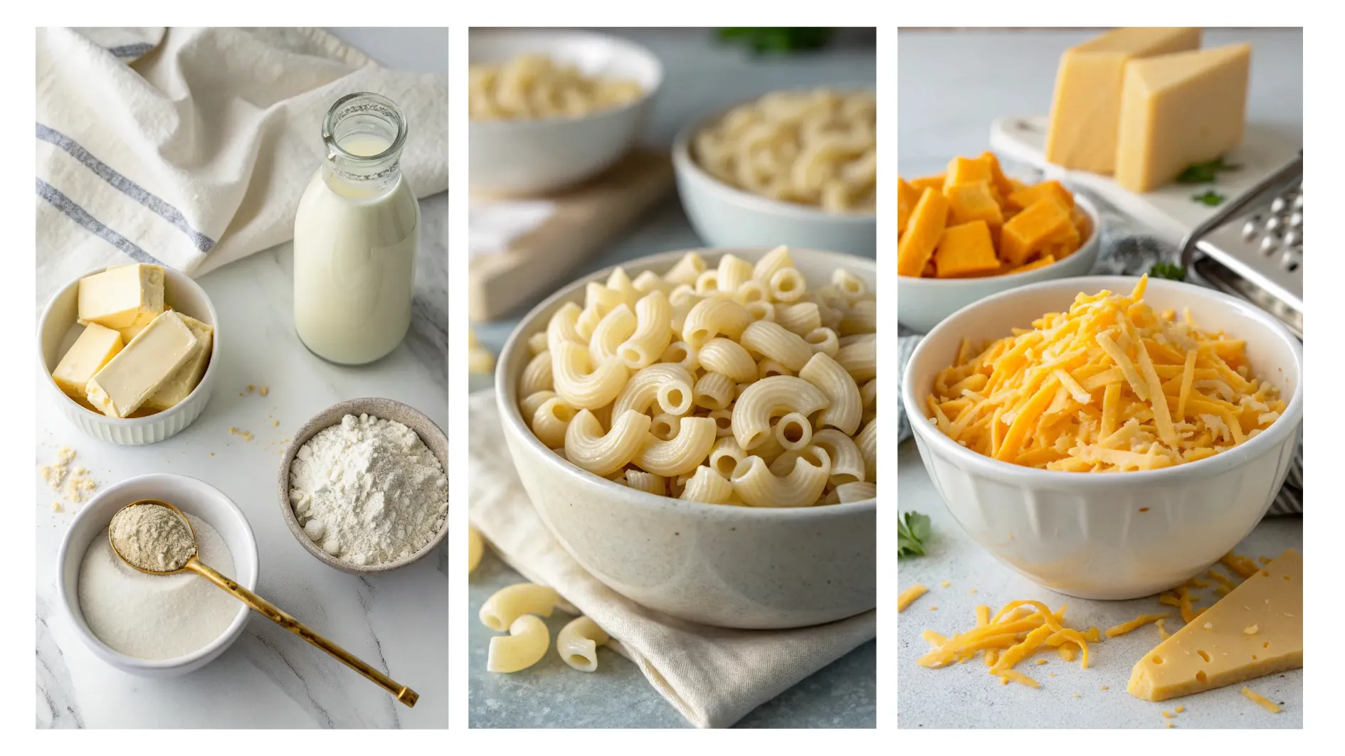 Ingredients for Classic Macaroni and Cheese