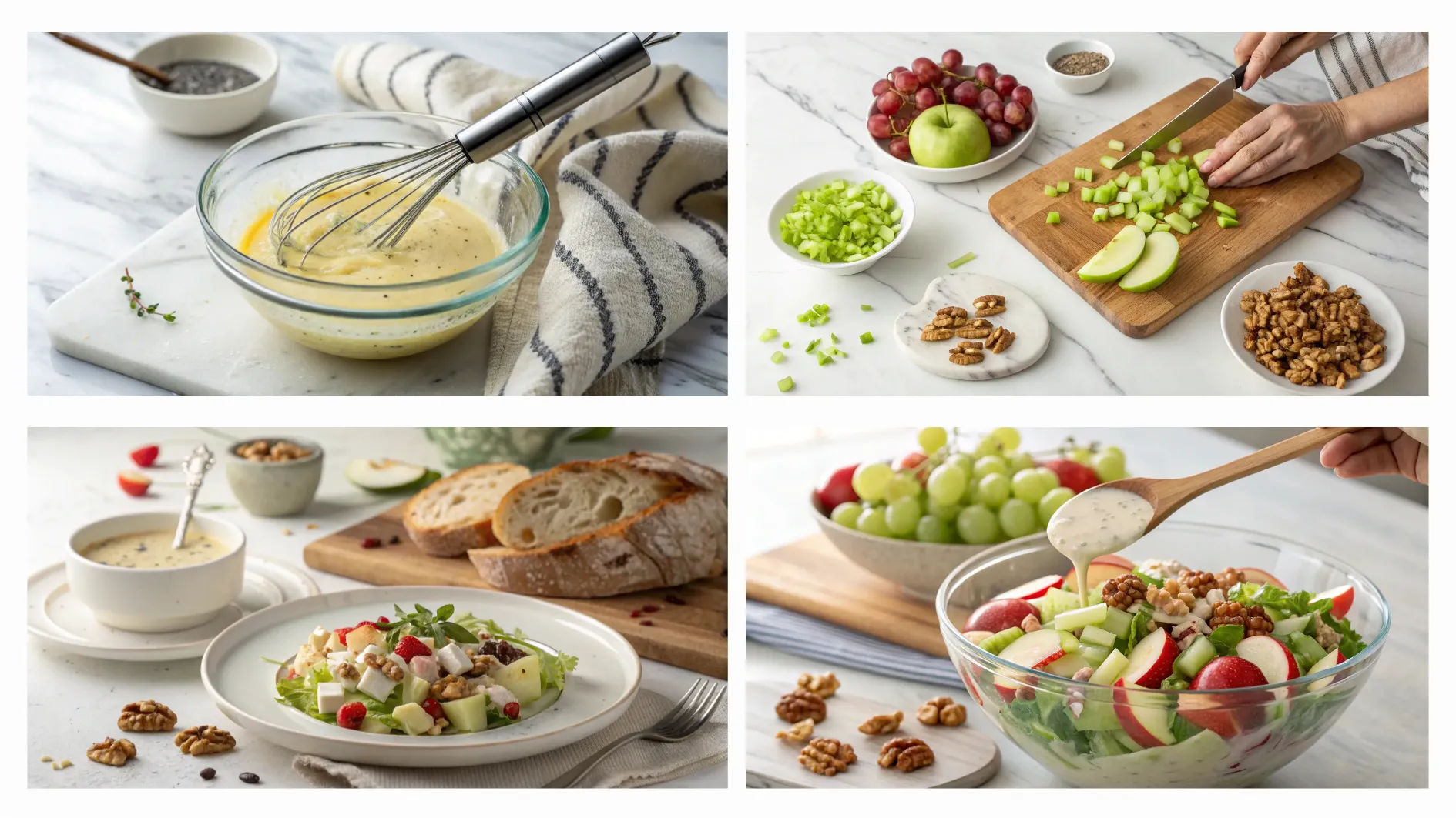 Making-steps-of-waldorf-salad