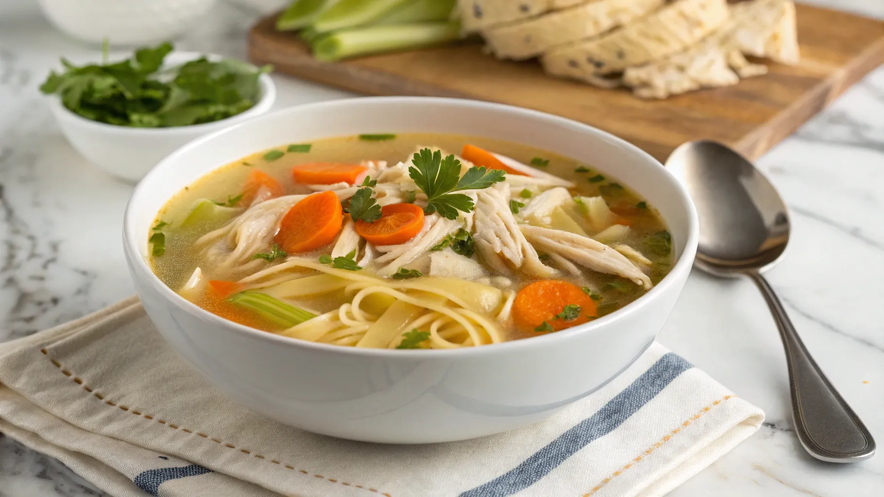 Chicken soup maed Homemade Broth 
