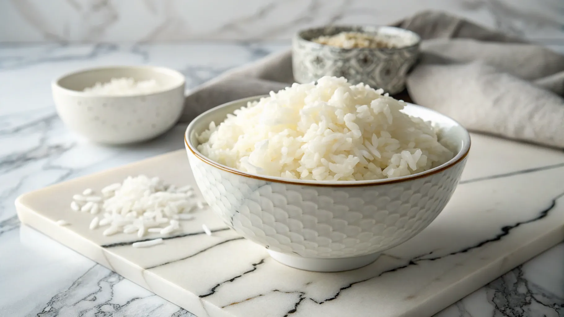 White rice for Mango Sticky Rice