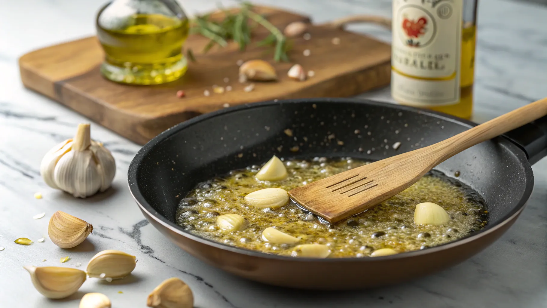 Sauté Aromatics for Crab Linguine
