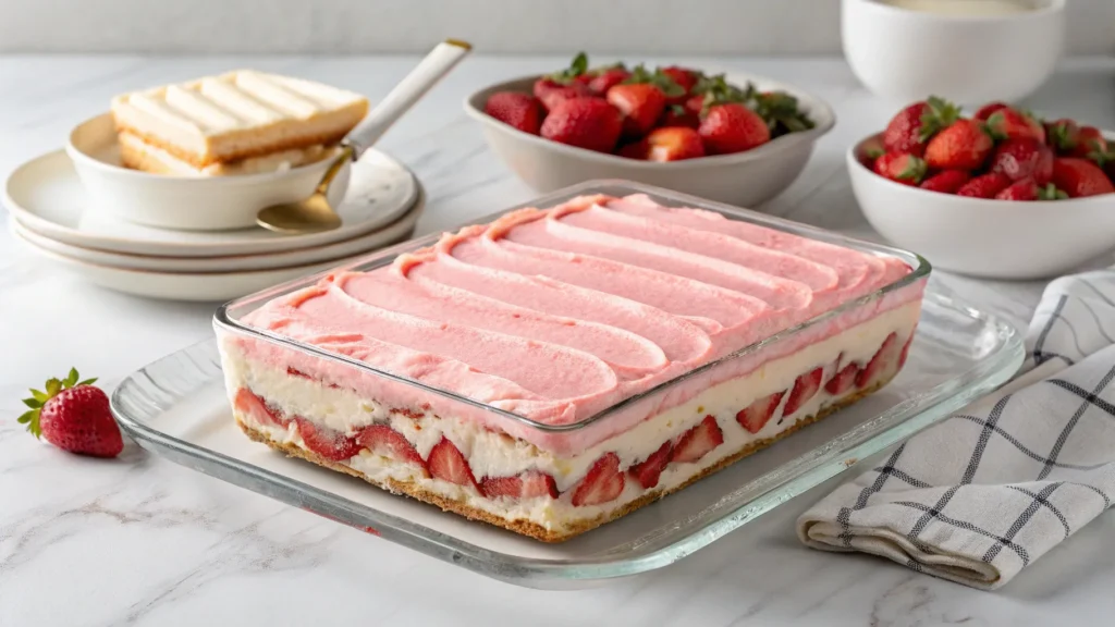 Strawberry Éclair Cake