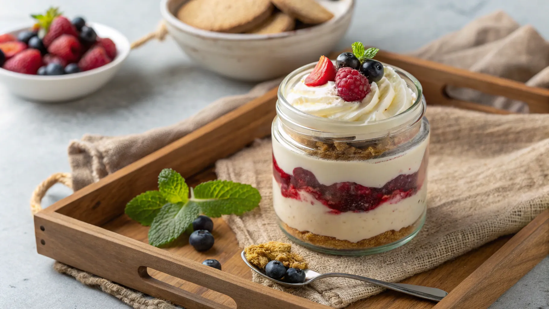Serving Suggestions of creamy custard