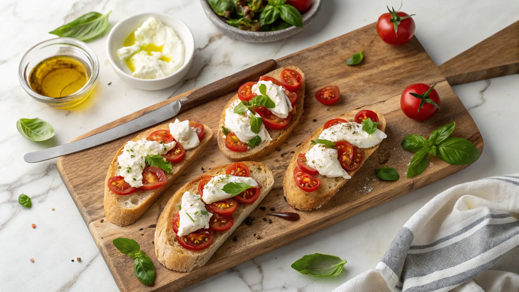 Creative Burrata Bruschetta Variations