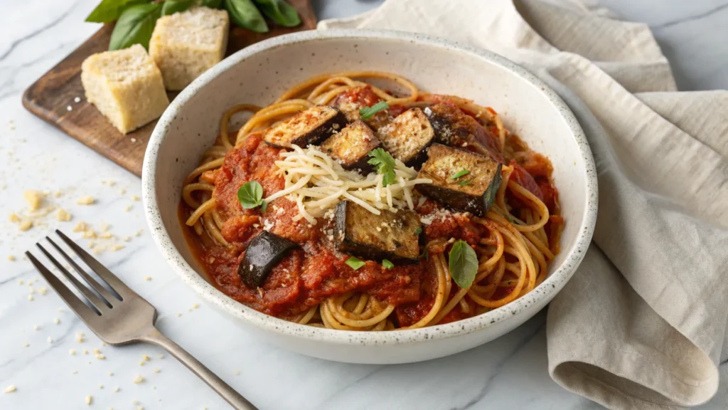 Eggplant Parmesan Pasta