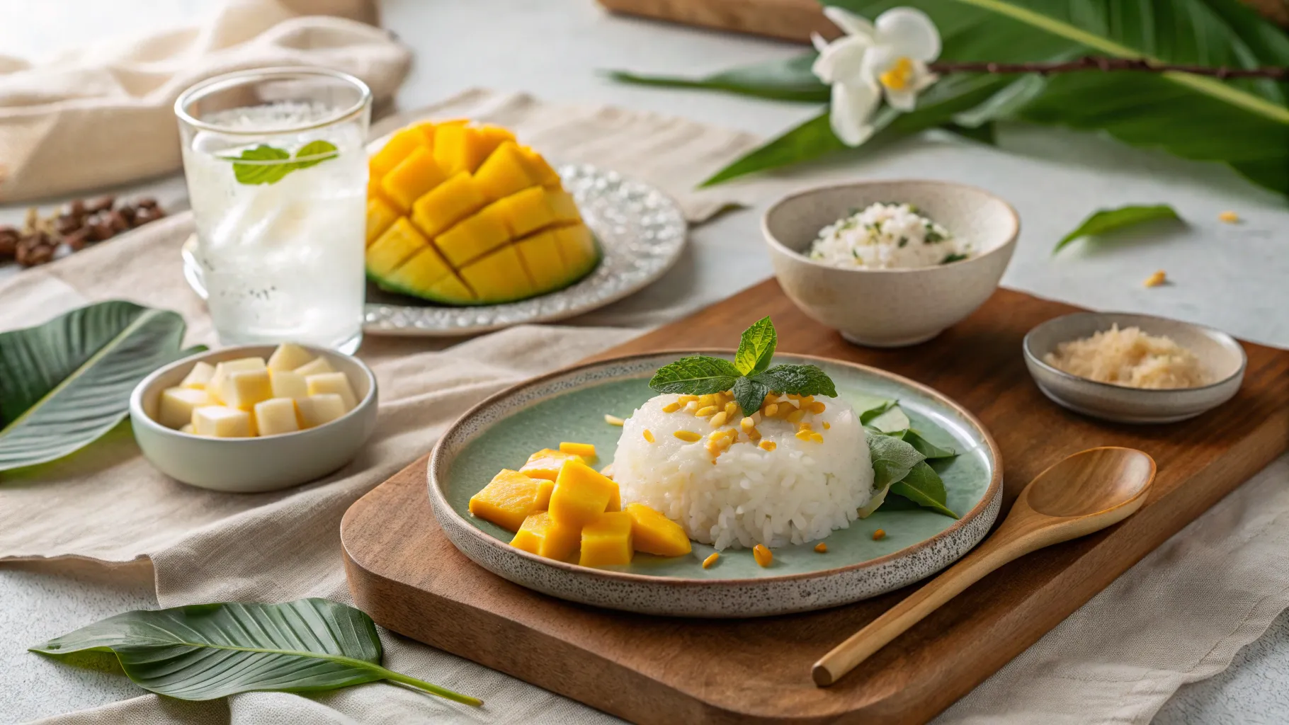 How to Serve Mango Sticky Rice