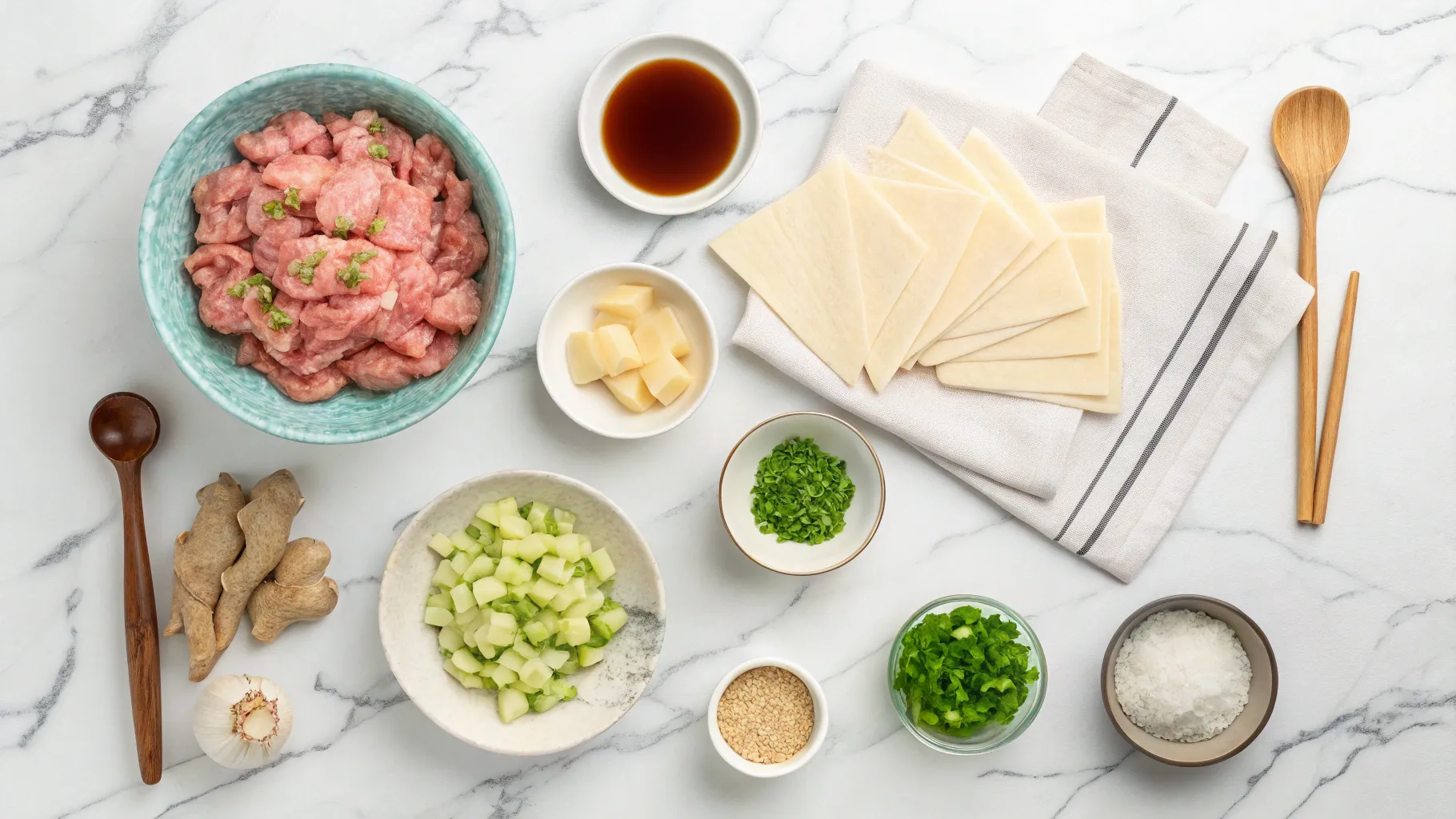 Ingredients for Authentic Wonton Soup