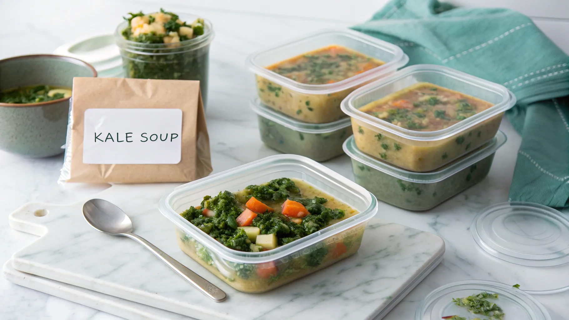 Storage of kale soup