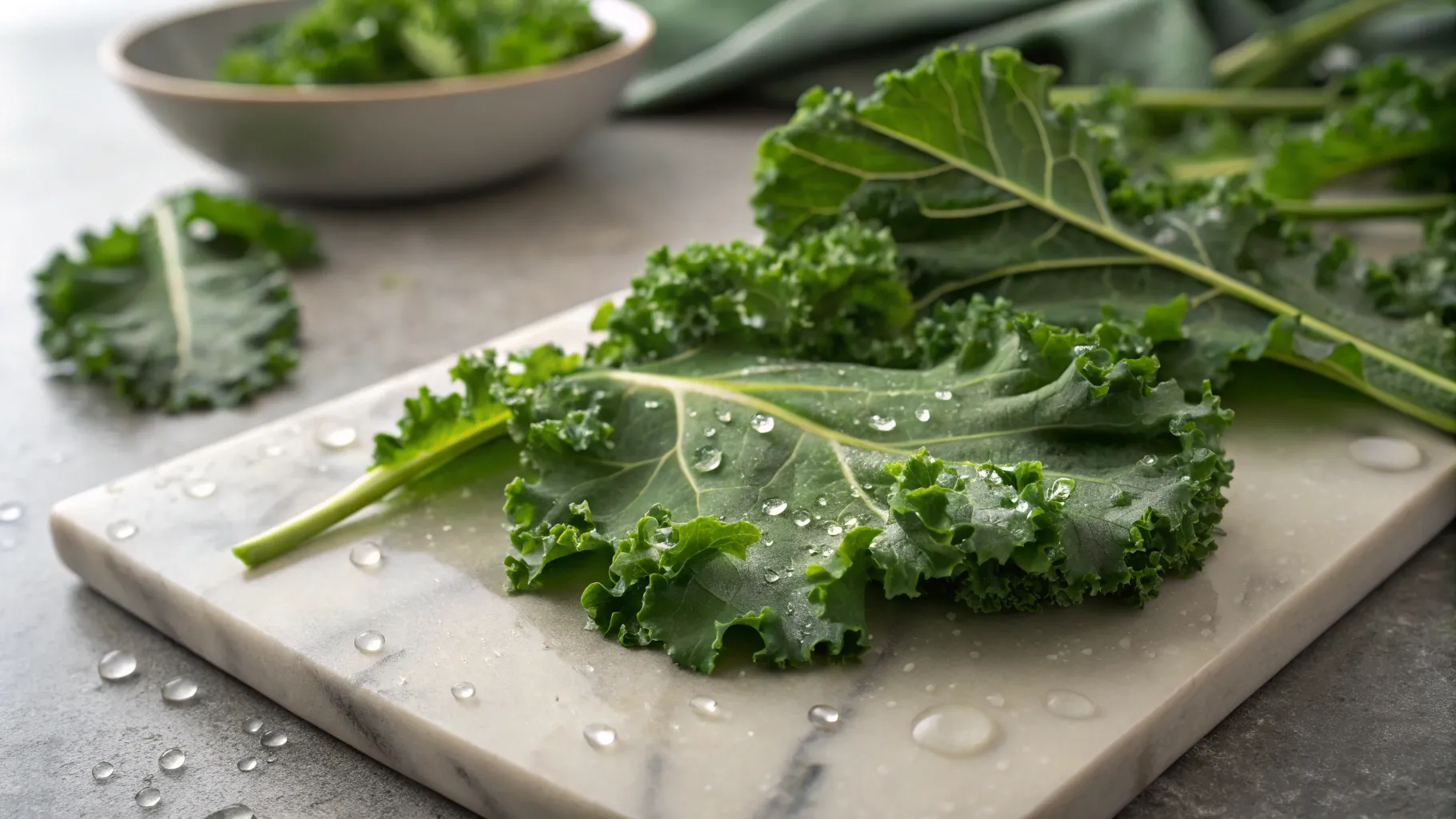 macro-shot-of-curly-kale-leaves. Kale Soup