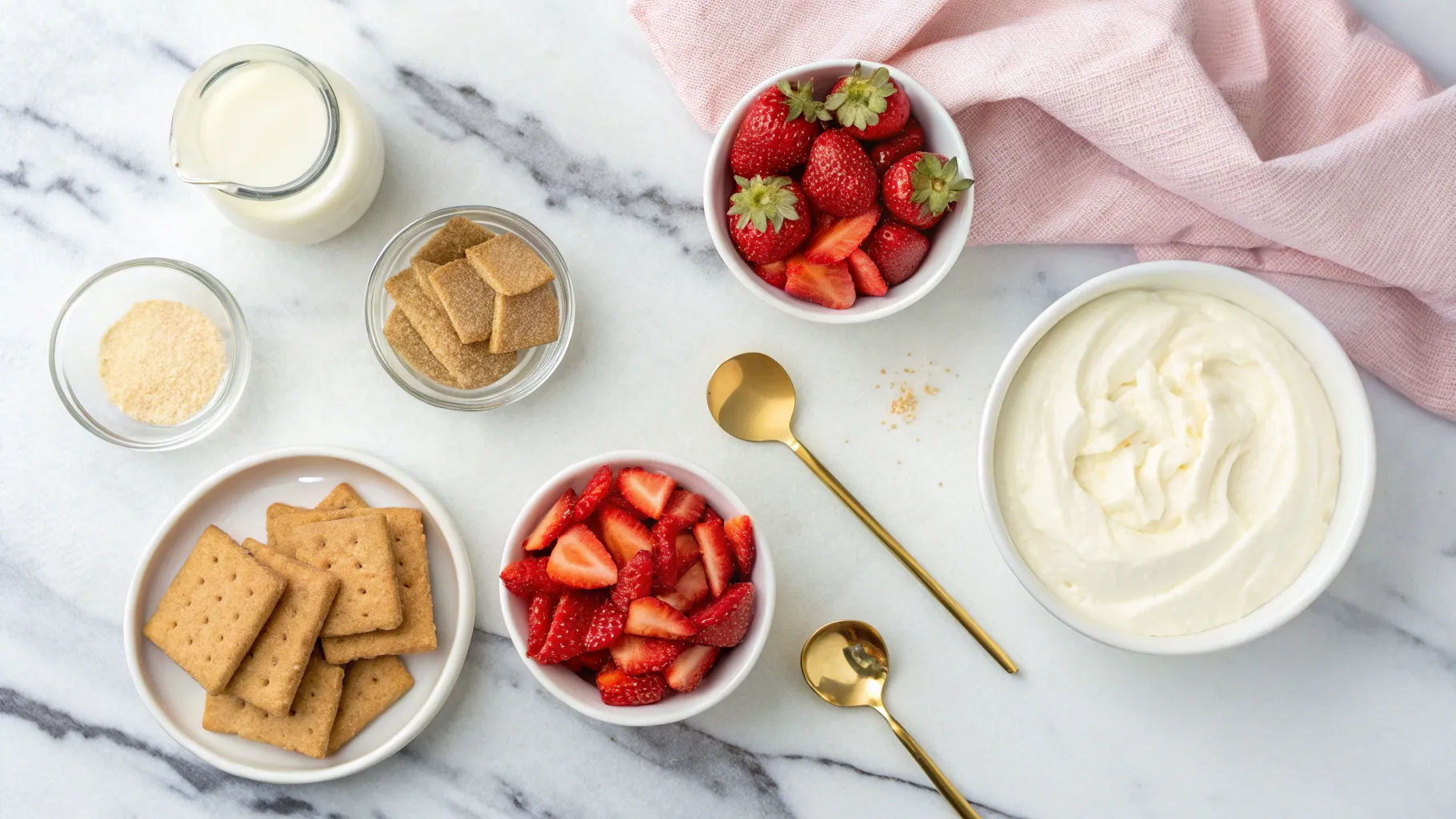 Ingredients for Strawberry Éclair Cake