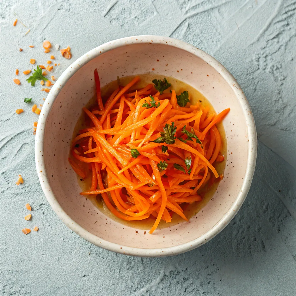 a bowl of Tangy Pickled Carrot Salad