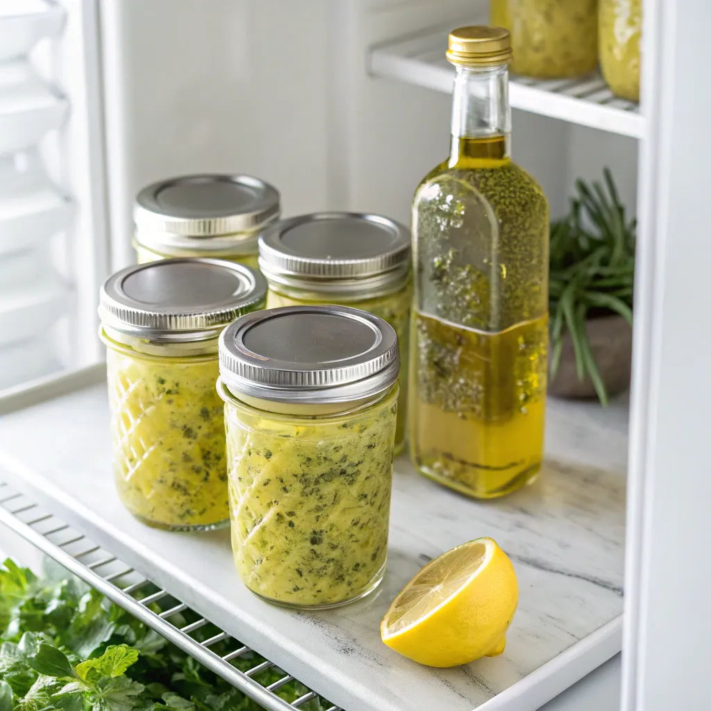 Storage of Lemon Vinaigrette Dressing