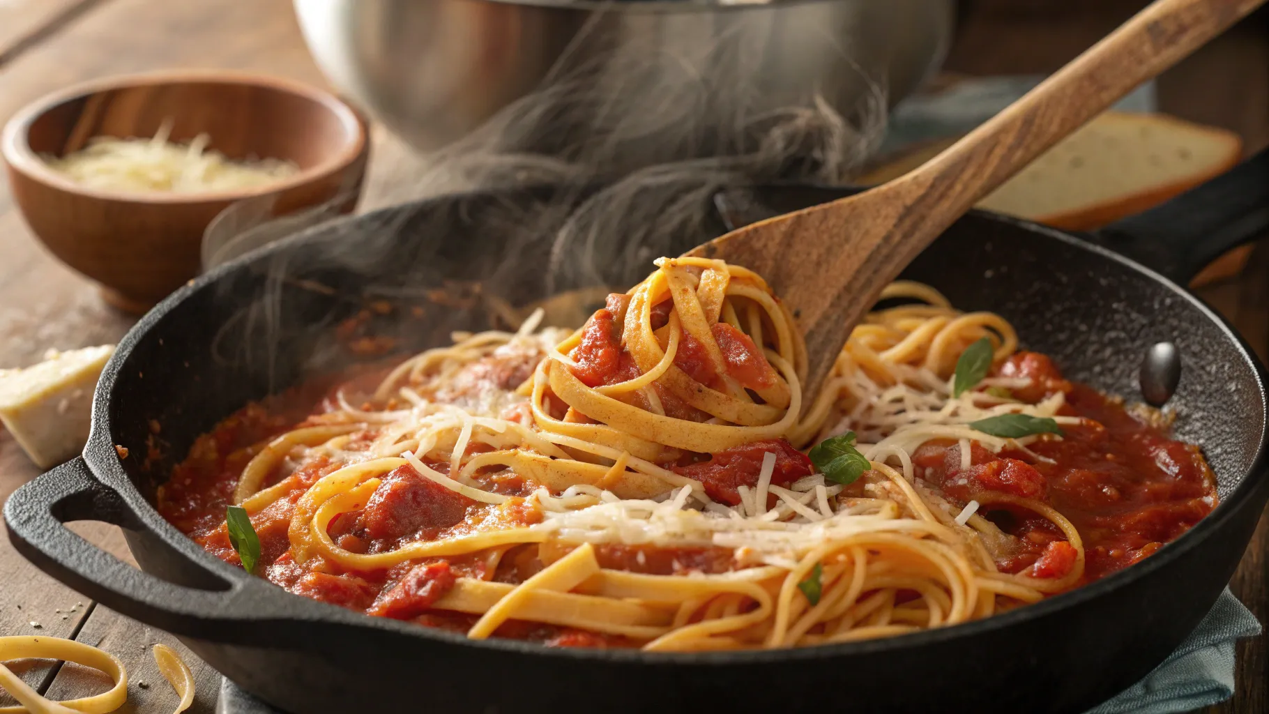 Adding pasta for Eggplant Parmesan Pasta