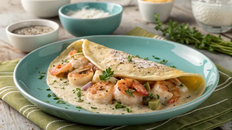 Shrimp and Scallop Crepes