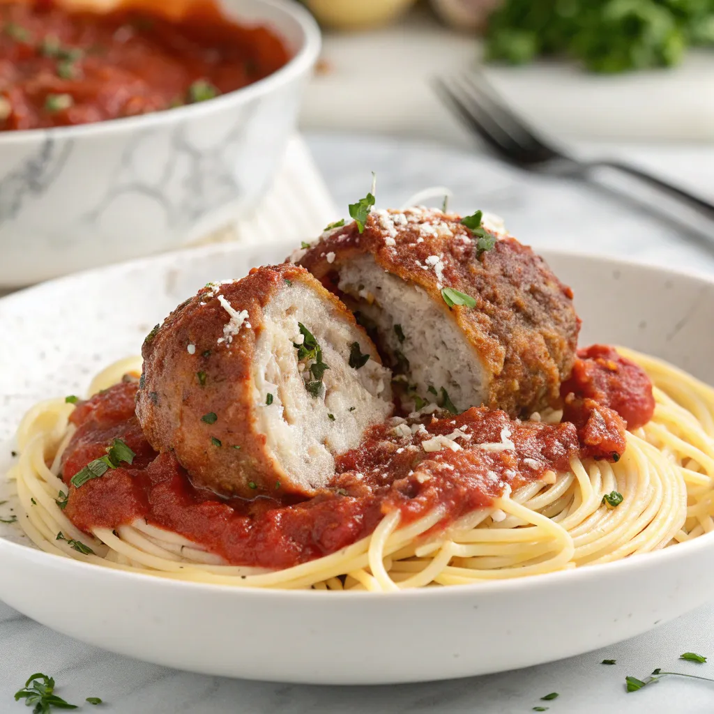 a plate of Spaghetti with Meatballs